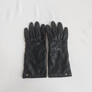 Louis Vuitton womens black leather gloves